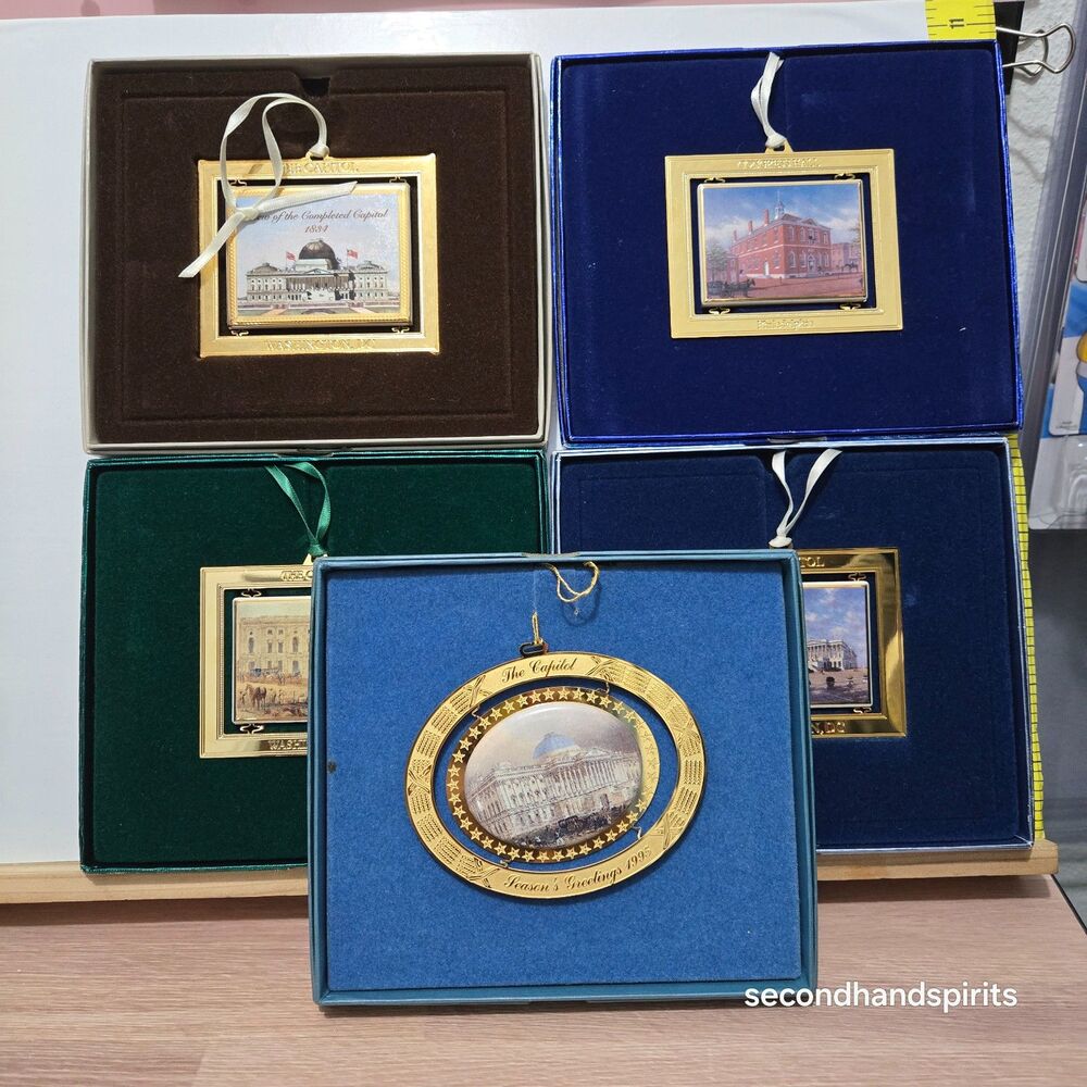 Official US Congressional Christmas Ornaments (1995, 1999, 2000, 2001, 2003)